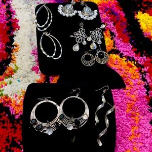 6 pair of earrings